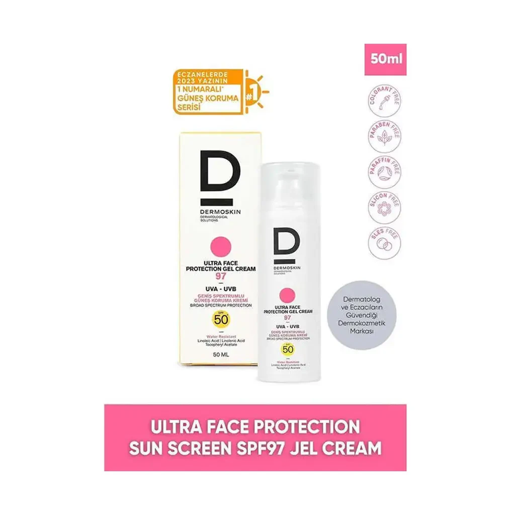 Dermoskin Ultra Face Protection Sun Screen Gel Cream SPF50+ Fiyatı | Farmaneva