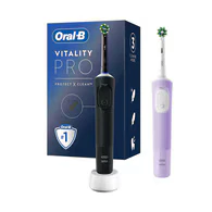 Oral-B Şarjlı/Elektrikli Diş Fırçası Vitality Pro Siyah&Lila Avantaj Paketi