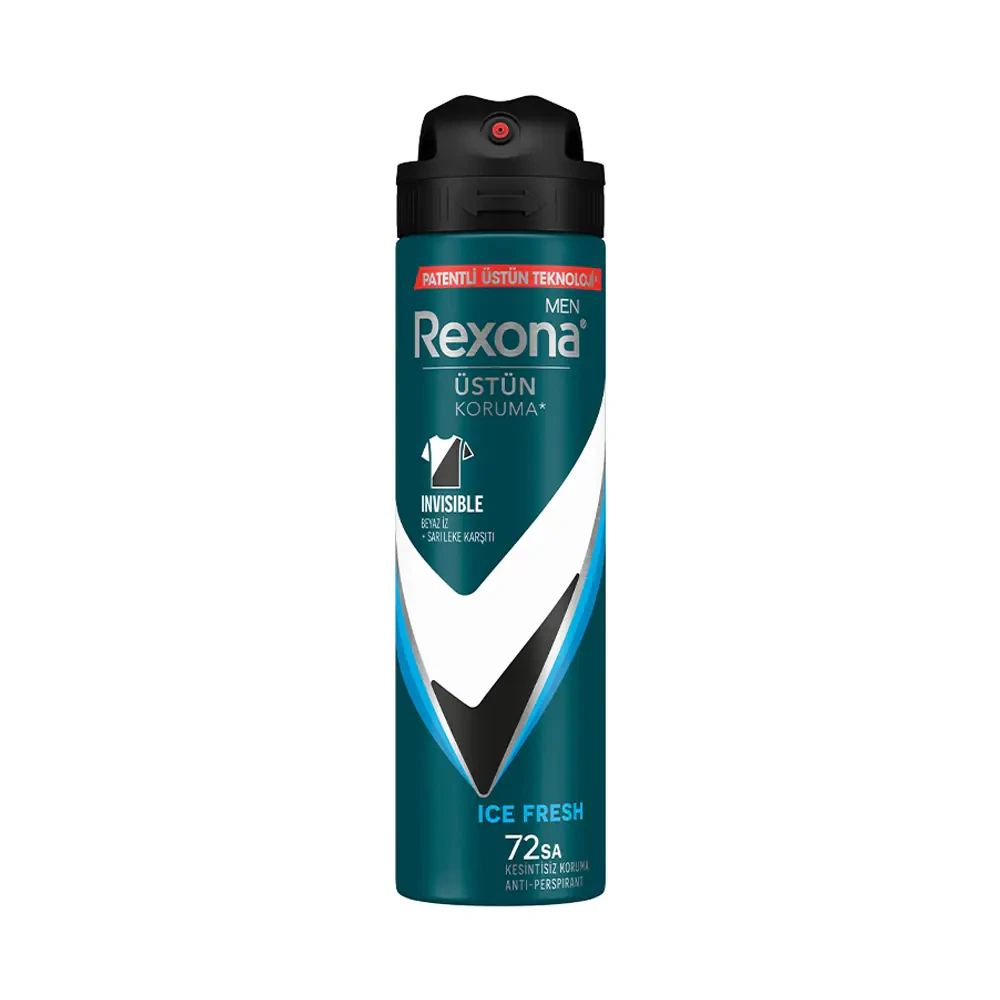 Rexona Men Erkek Sprey Deodorant Invisible Ice Fresh 72 Saat Kesintisiz Üstün Koruma