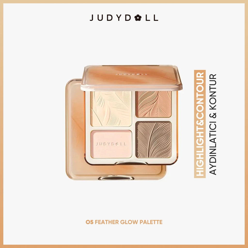 Judydoll Aydınlatıcı & Kontür Paleti 05 Feather Glow Palette - Gratis