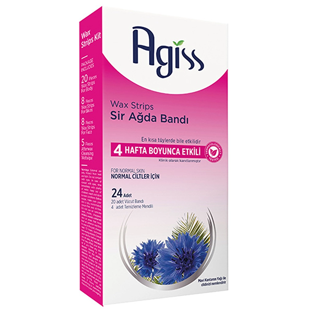 Agiss Sir Ağda Bantları Bacak & Vücut Bölgesi 24'lü (Normal Ciltler İçin) - Gratis