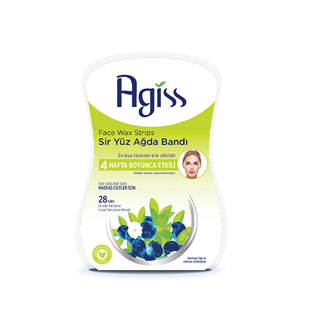 Agiss Sirli Yüz Ağda Bantları 28'li (Hassas Ciltler İçin) - Gratis