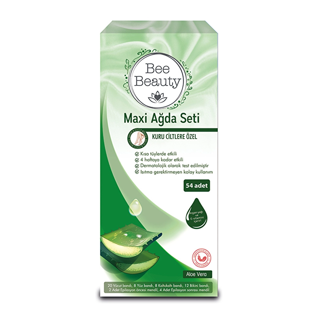 Bee Beauty Maxi Ağda Seti Aloe Vera 54'lü - Gratis