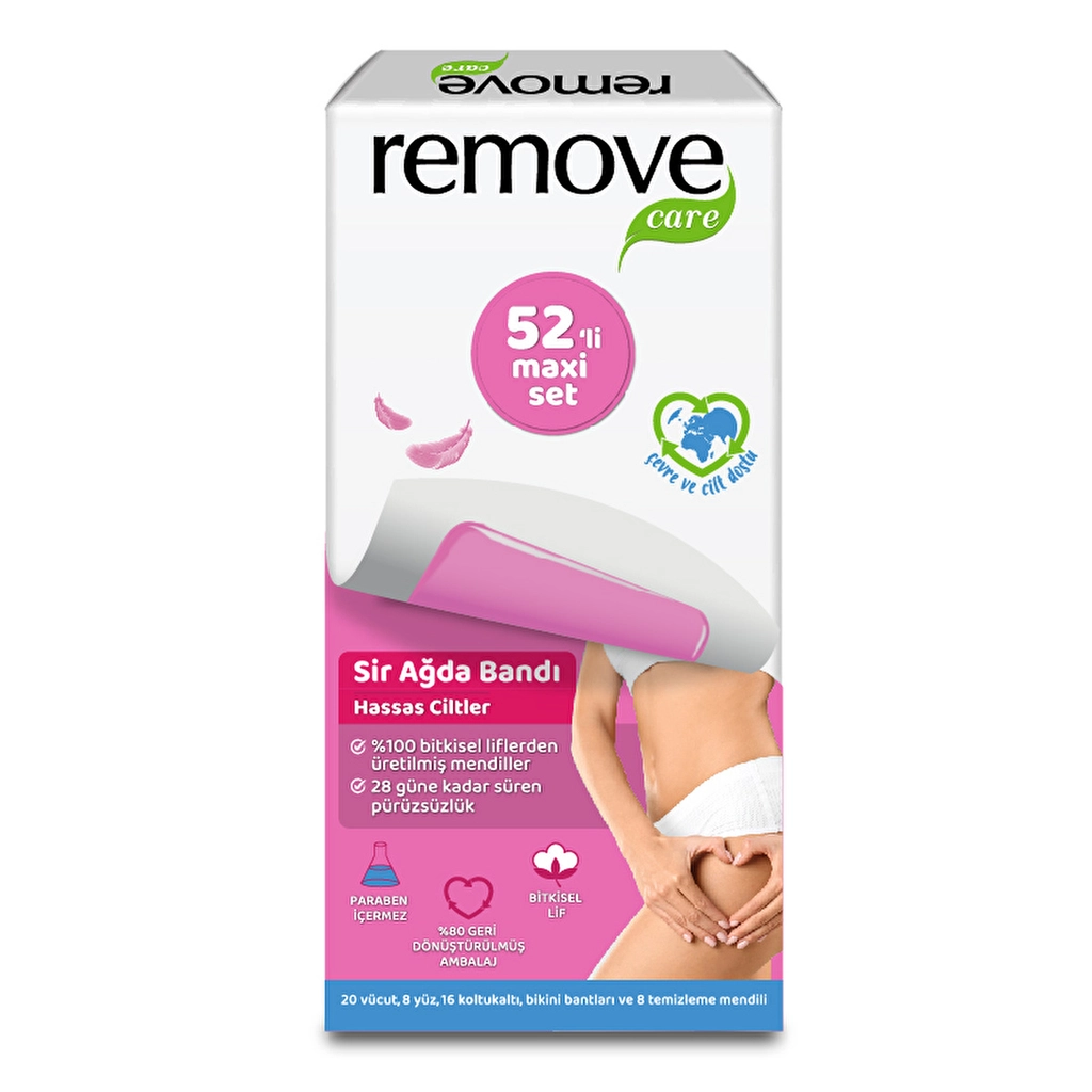 Remove Care Maxi Set Hassas Ciltler Sir Ağda Bandı 52'li - Gratis