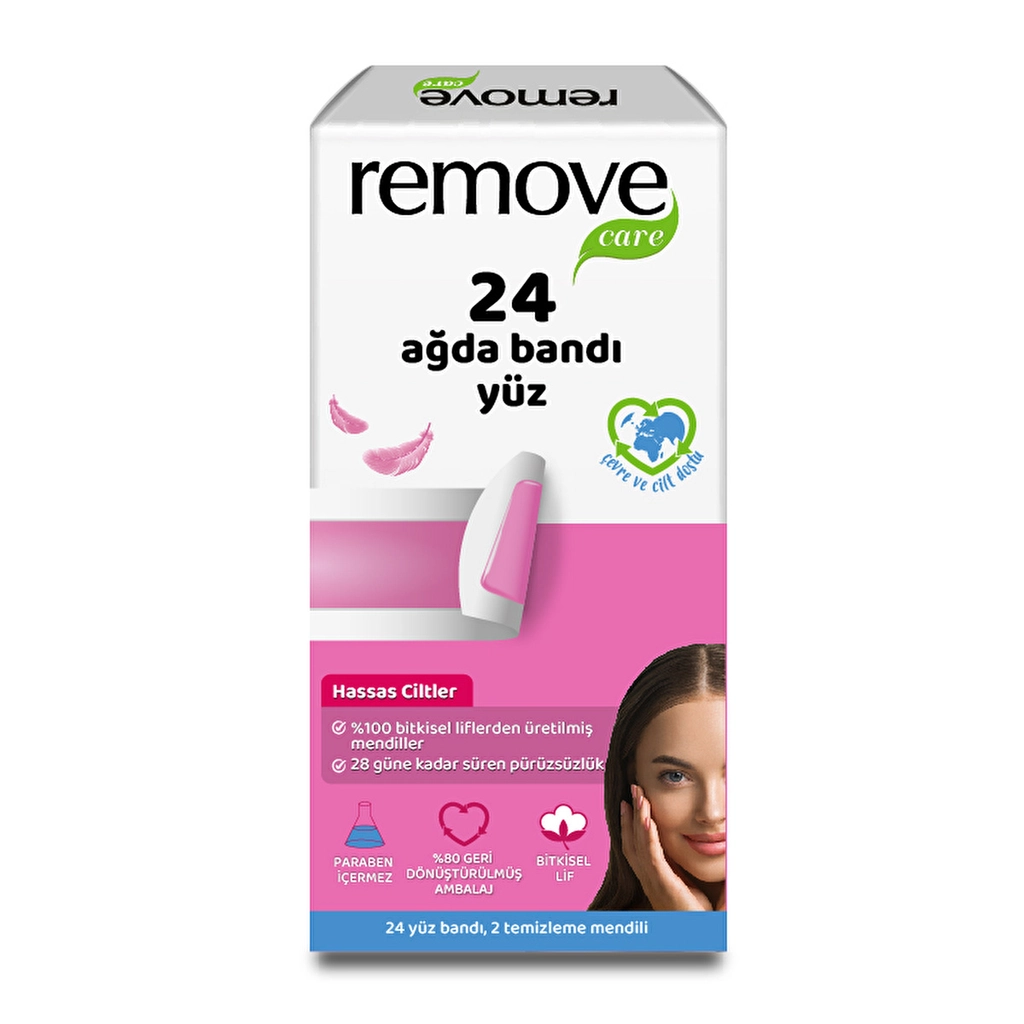 Remove Care Yüz Ağda Bandı Hassas Ciltler 24'lü - Gratis