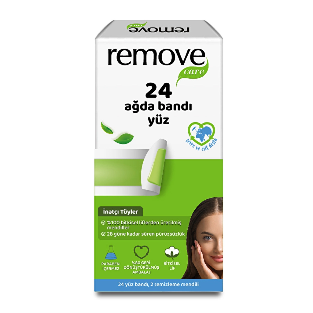 Remove Care Yüz Ağda Bandı İnatçı Tüyler 24'lü - Gratis