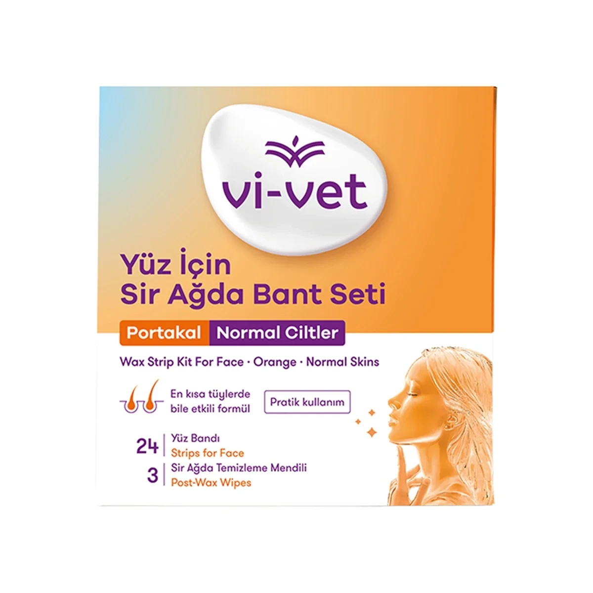 VİVET Sir Ağda Bant Seti Portakal Yüz - STD / STD