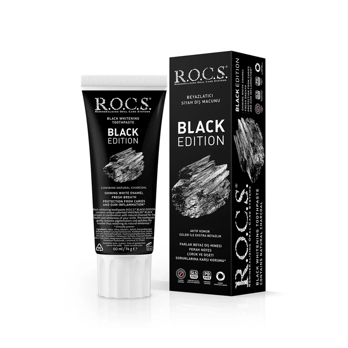 Rocs Black Edition Beyazlatıcı Diş Macunu