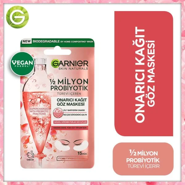Garnier 1/2 Milyon Probiyotik Türevi Içeren Onarıcı Kağıt Göz Maskesi