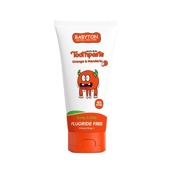 Babyton Bebekler ve Çocuklar İçin Doğal Diş Macunu Portakal ve Mandalina Aromalı