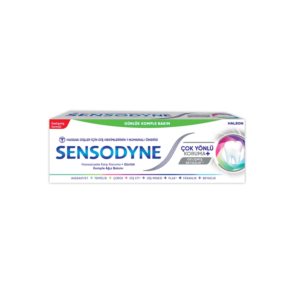 Sensodyne Çok Yönlü Koruma + Gelişmiş Beyazlık Diş Macunu - Gratis