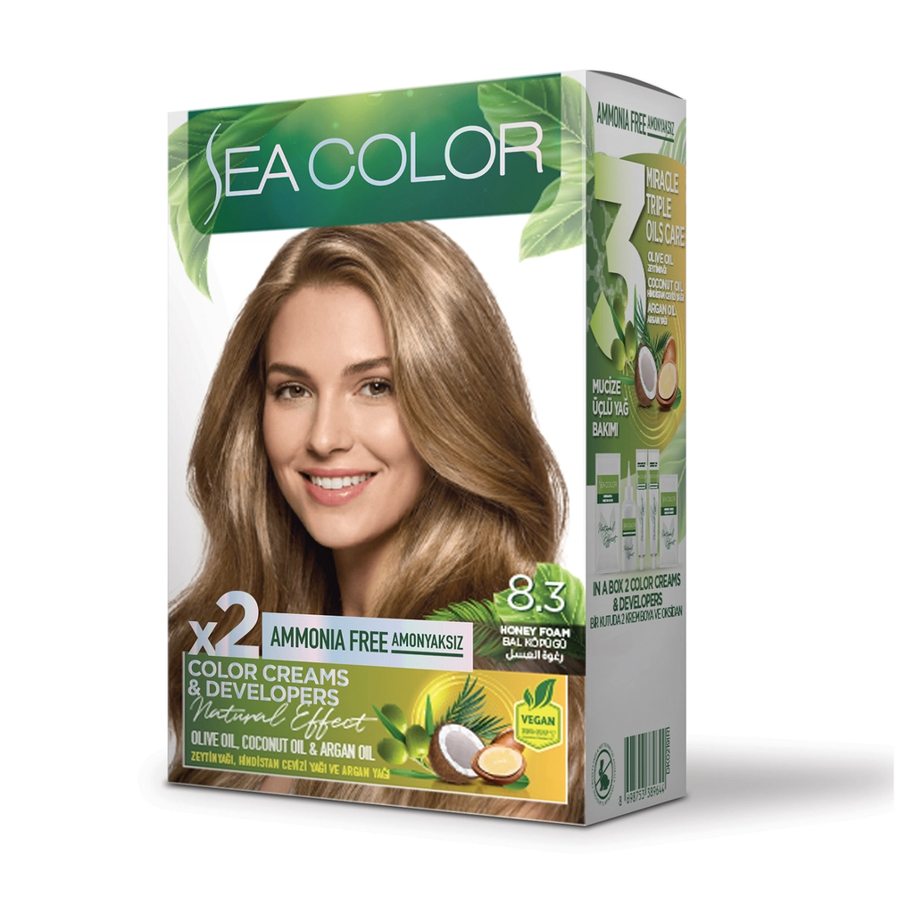 Sea Color Amonyaksız Saç Boyası 8.3 Bal Köpüğü - Gratis