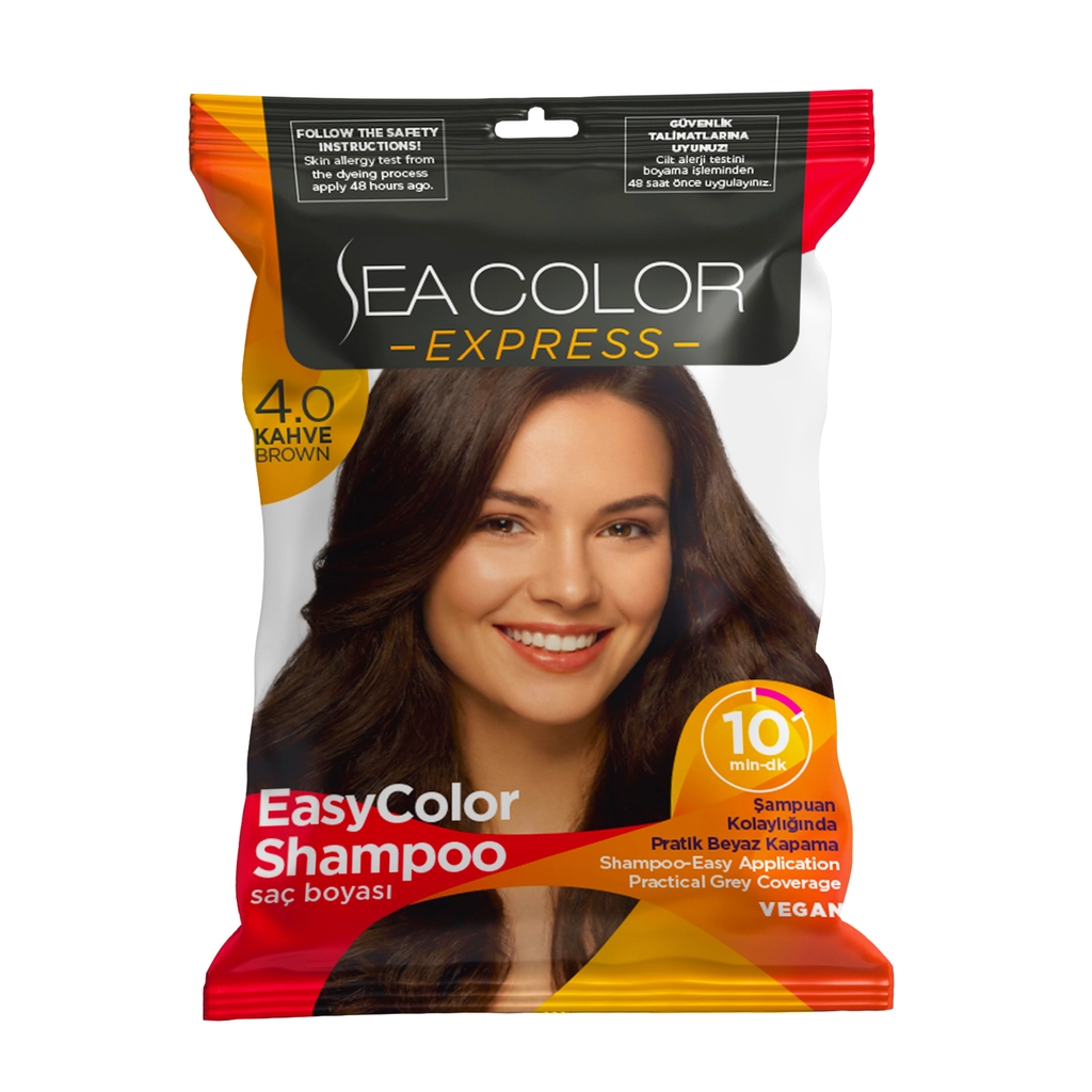 Sea Color Şampuan Express Saç Boyası 4.0 Kahve - Gratis
