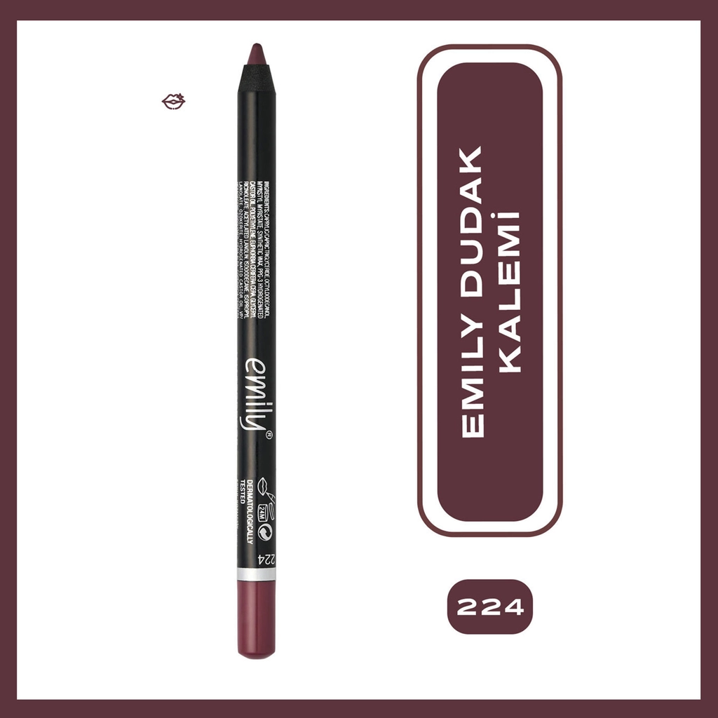 Emily Long Lasting Lip Pencil Dudak Kalemi 224 - Gratis