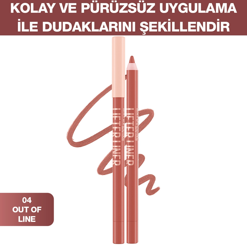 Maybelline New York Lifter Liner Dudak Kalemi 04 Out of Line - Gratis