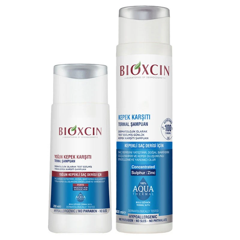 Bioxcin Aqua Kepek Karşıtı Termal Şampuan + Yoğun Kepek Karşıtı Termal Şampuan