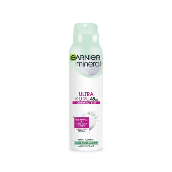 Garnier Mineral Ultra Kuru Sprey Deodorant | Evdeeczane