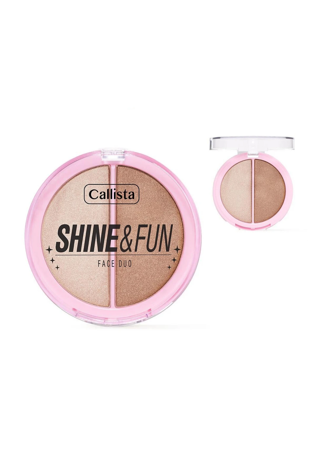 CALLISTA Shine & Fun Face Duo Allık & Aydınlatıcı Paleti 100 Sparkle Crew | Note Cosmetics
