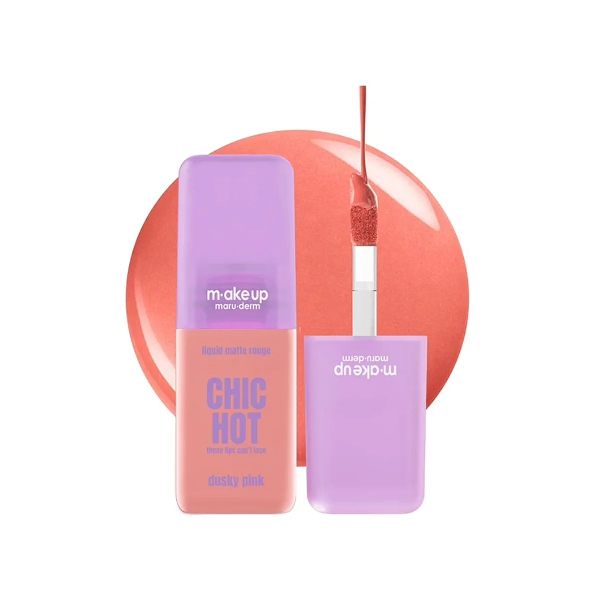 Maruderm Make Up Chic Hot Likit Mat Ruj Dusky Pink