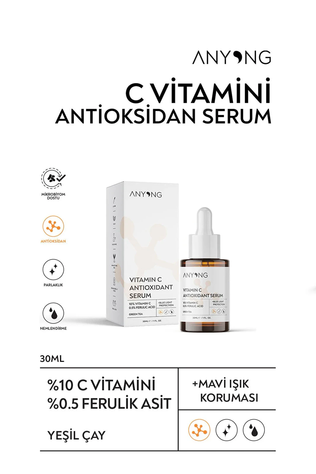 ANYONG Aydınlatıcı C Vitamini Serumu | Flavus