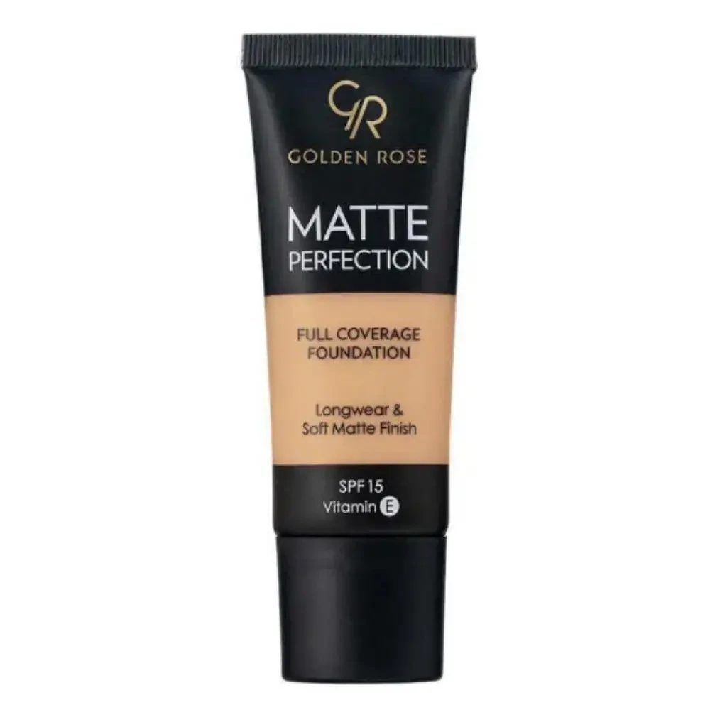 Golden Rose Matte Perfection Full Coverage Foundation - Cool 06 - Yoğun Kapatıcı Mat Fondöten - Matte Perfection Full Coverage Foundation | Golden Rose