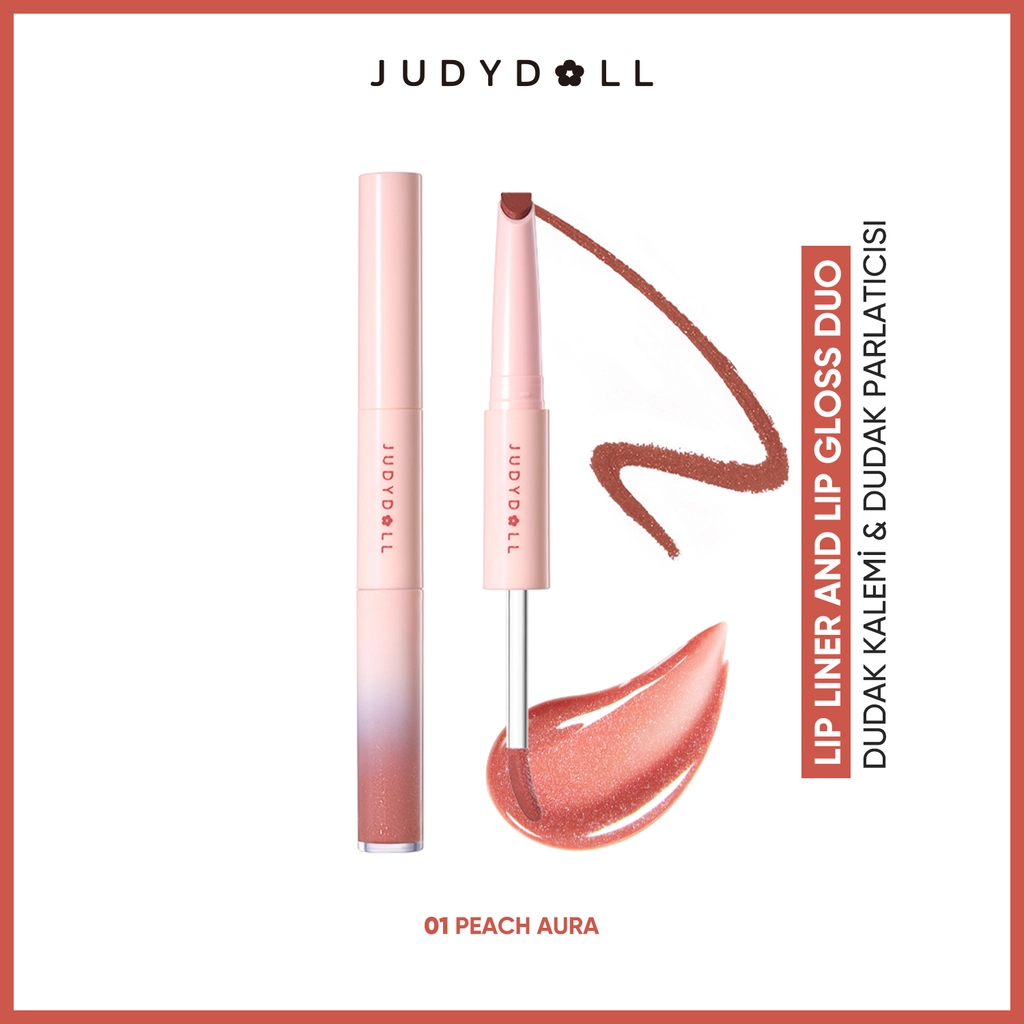 Judydoll Dudak Kalemi & Dudak Parlatıcısı Bir Arada 01 Peach Aura - Gratis