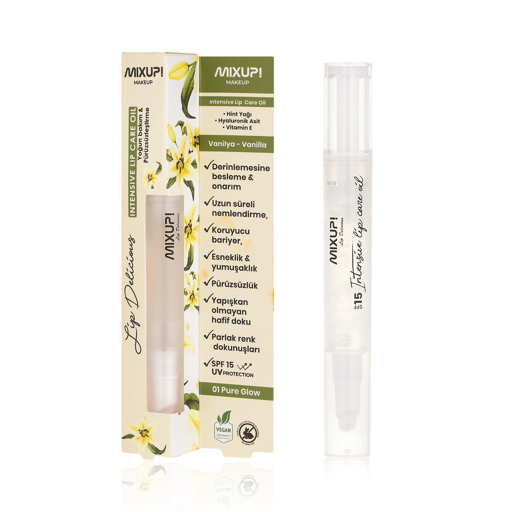 Mixup ! Lip Delicious Oil Pen Dudak Yağı 01 Pure Glow - Gratis