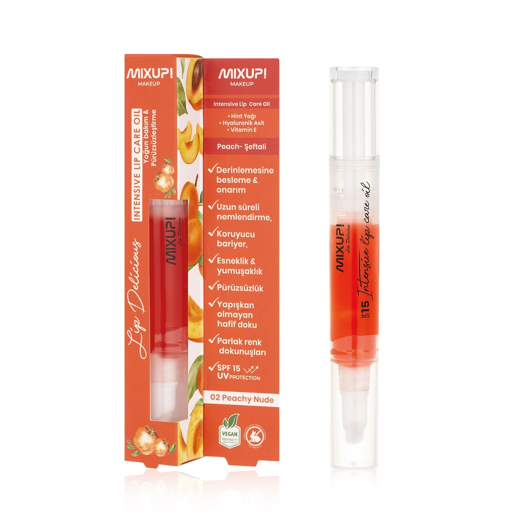 Mixup ! Lip Delicious Oil Pen Dudak Yağı 02 Peachy - Gratis
