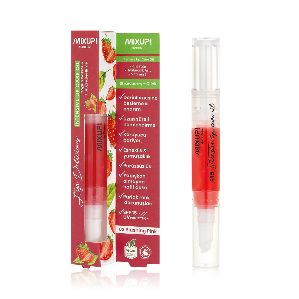 Mixup ! Lip Delicious Oil Pen Dudak Yağı 03 Blushing Pink - Gratis