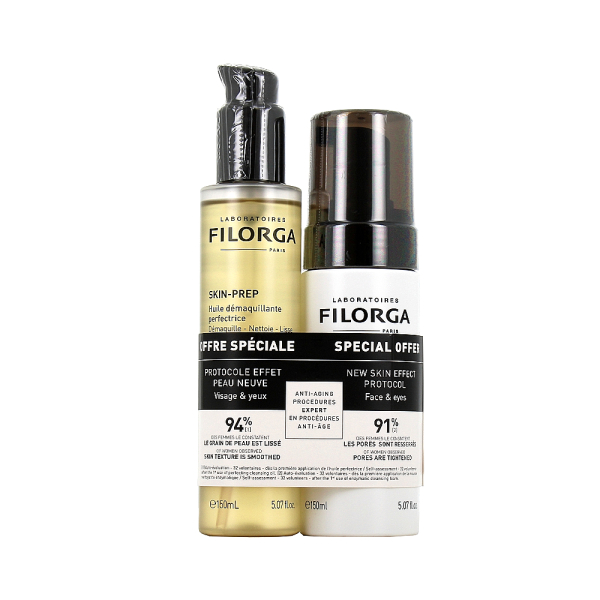Filorga Skin Prep Enzimatik Temizleme Köpüğü + Skin Prep Temizleme Yağı Kofre