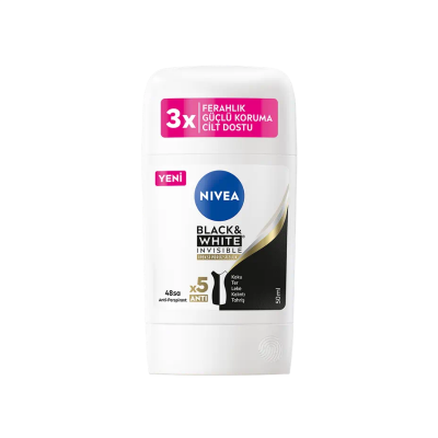 Nivea Black&White Invisible Ipeksi Pürüzsüzlük Kadın Stick Deodorant | Evdeeczane