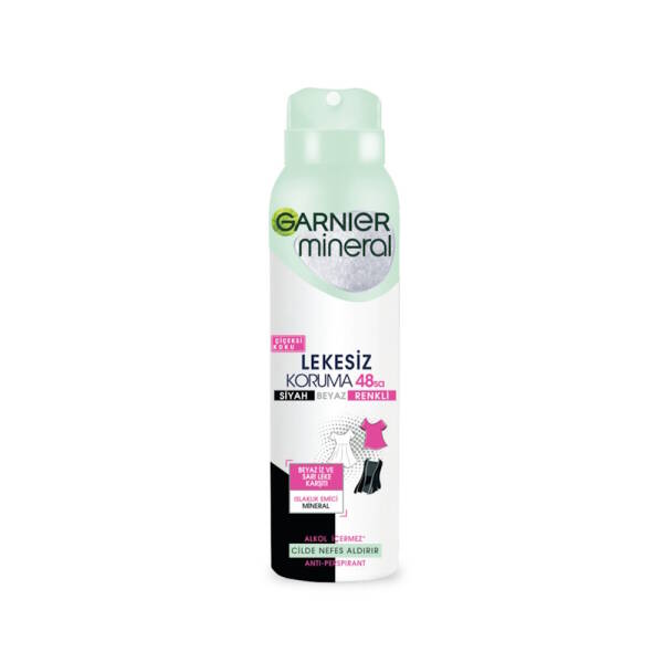 Garnier Mineral Lekesiz Koruma 48sa Beyaz Renkli Çiçeksi Koku Deodorant
