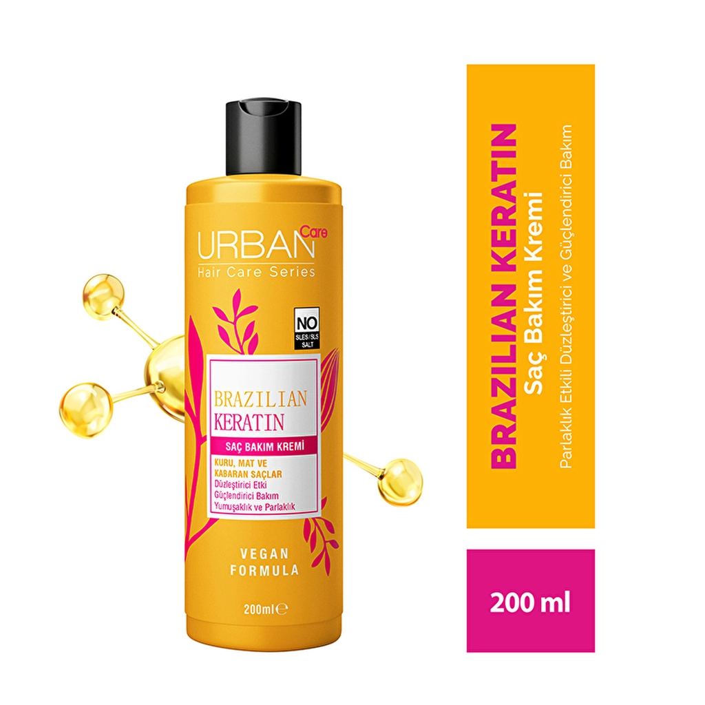Urban Care Brazilian Keratin Düzleştirici Etkili Saç Bakım Kremi - Gratis