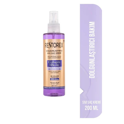 Restorex Collagen & Biotin Dolgunlaştırıcı Sıvı Saç Kremi | Evdeeczane