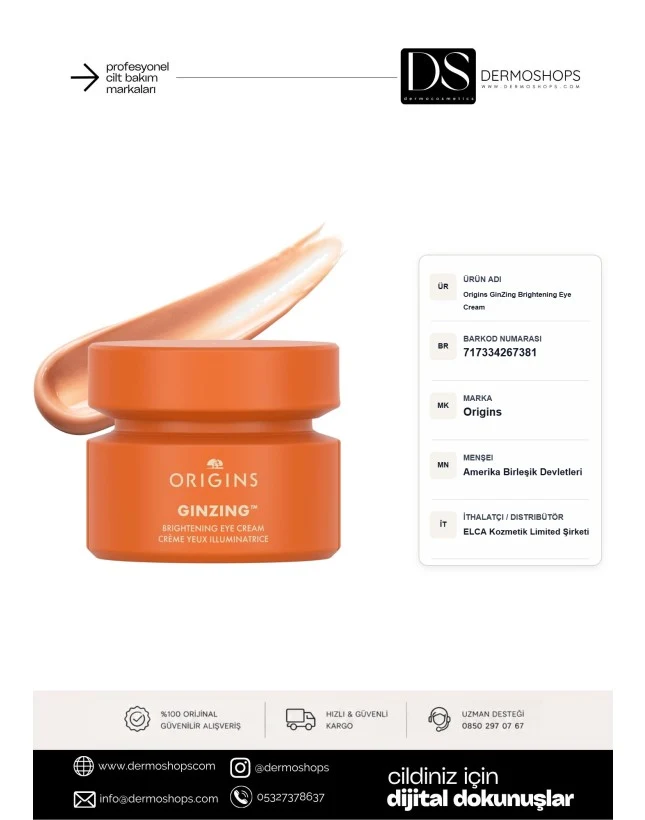 Origins GinZing Brightening Eye Cream - Warm Shade