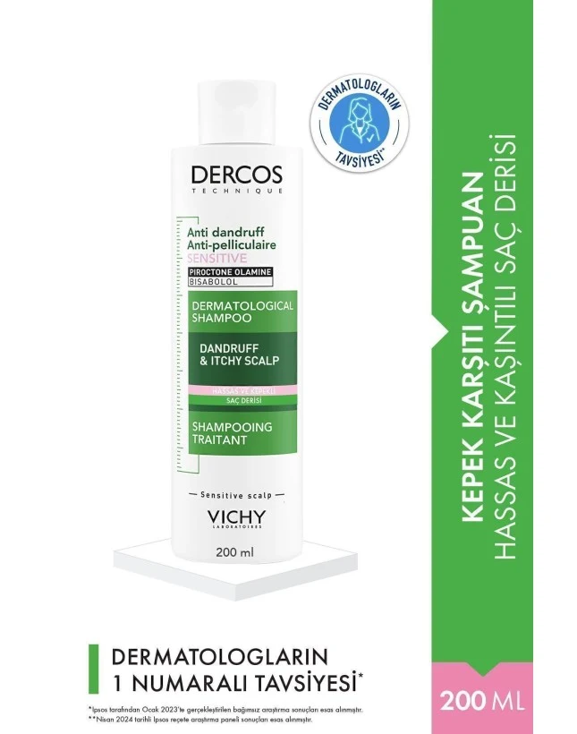 Vichy Dercos Anti-Pelliculaire Şampuan Hassas ve Kaşıntılı Saç Derisi Fiyatı | Farmaneva