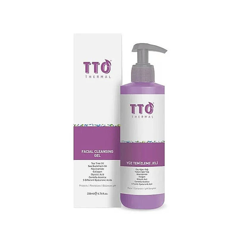 TTO Thermal Yüz Temizleme Jeli Normal Akneli Rozalı Ciltler 200 ml